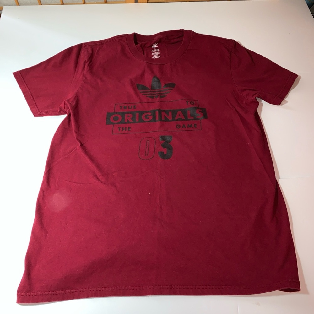 adidas Originals Maroon Short Sleeve Graphic Tee